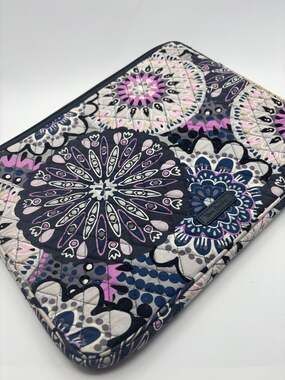 Vera Bradley Quilted Floral Padded Tablet Laptop Sleeve Case